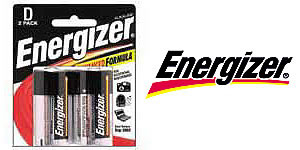 Energizer D 2 pack  $9.10